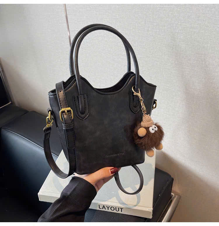 Crossbody bag with bear charm Cute bear decoration