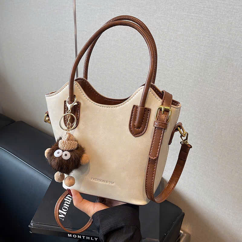 Crossbody bag with bear charm Cute bear decoration